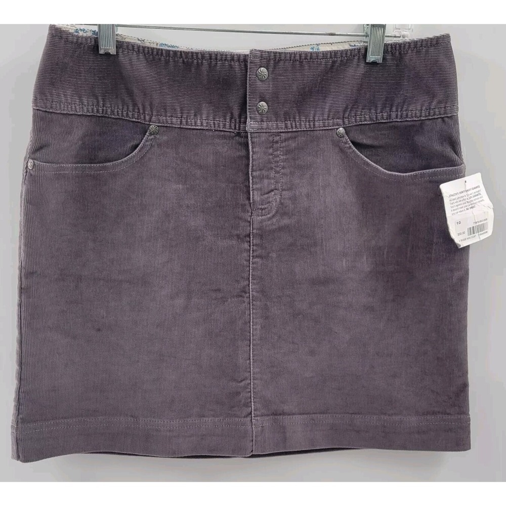 Athleta Ridge Corduroy Drawstring Sport‎ Mini Skirt Purple Size 10